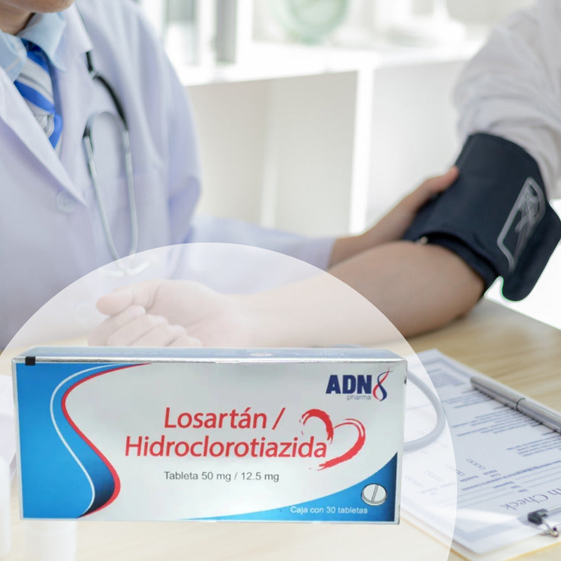Losartán / Hidroclorotiazida 50mg 12.5mg 2 Cajas 30 Tabs Adn