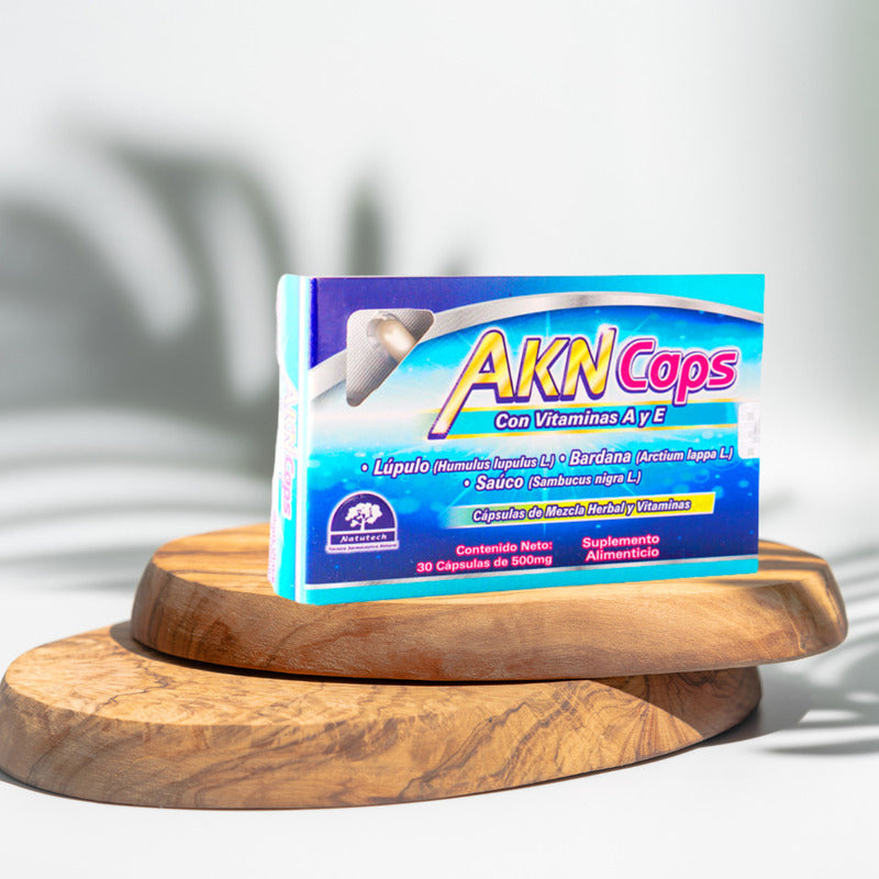 Akn Caps 500 Mg 30 Cápsulas Suplemento Natutech Sin Sabor