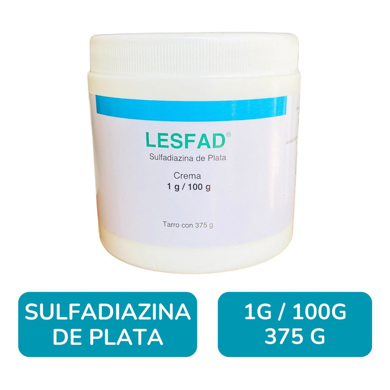 Lesfad Crema Sulfadiazina De Plata 1% 375g Fragancia Sin Fragancia