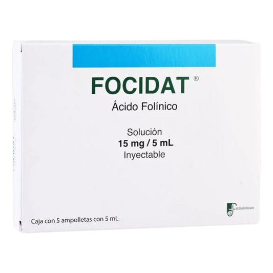 Focidat Ácido Folínico 15mg / 5ml 5 Ampolletas Farmadextrum