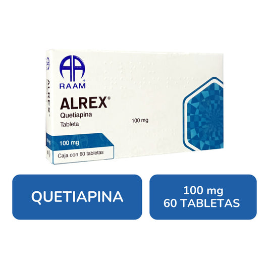 Alrex Quetiapina 100 Mg Caja Con 60 Tabletas