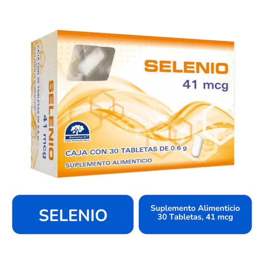 Selenio Caja Con 30 Tabletas De 41 Mcg Natutech Sin Sabor