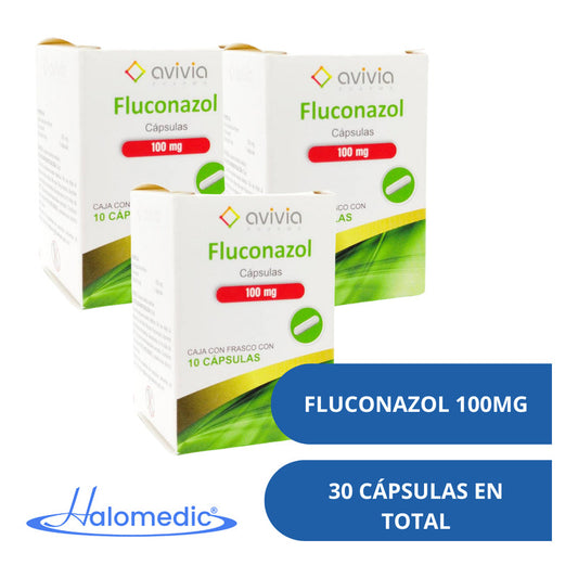 Fluconazol 100 Mg Avivia 3 Cajas Con 10 Capsulas C/u