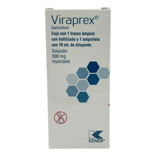 Viraprex Ganciclovir Solución 500mg/10ml  1 Frasco Kener