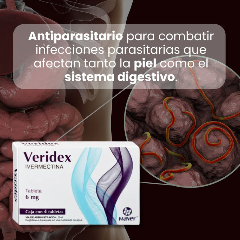 Veridex Ivermectina 6mg 2 Cajas Con 4 Tabletas Cada Una