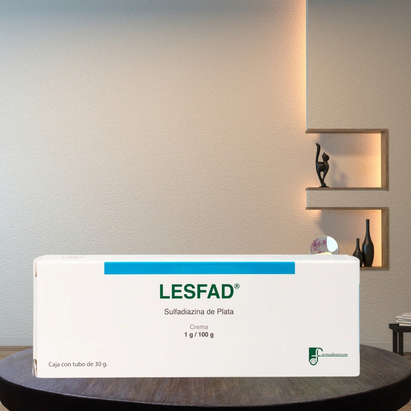 Lesfad Sulfadiazina De Plata 1 G Tubo Con 30 G Farmadextrum Sin Aroma