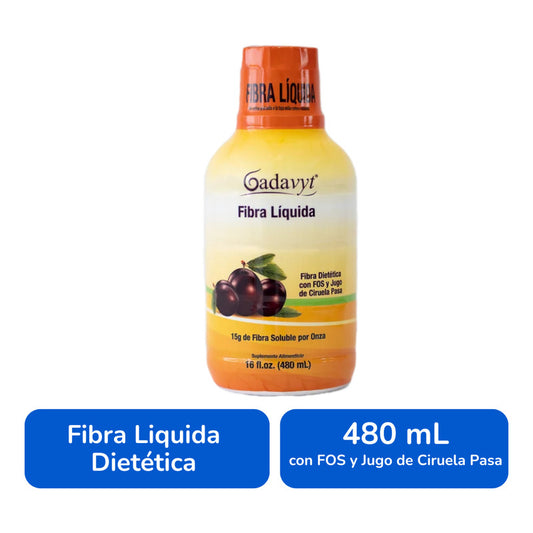 Gadavyt Fibra Líquida Dietética 480 Ml Ciruela Pasa