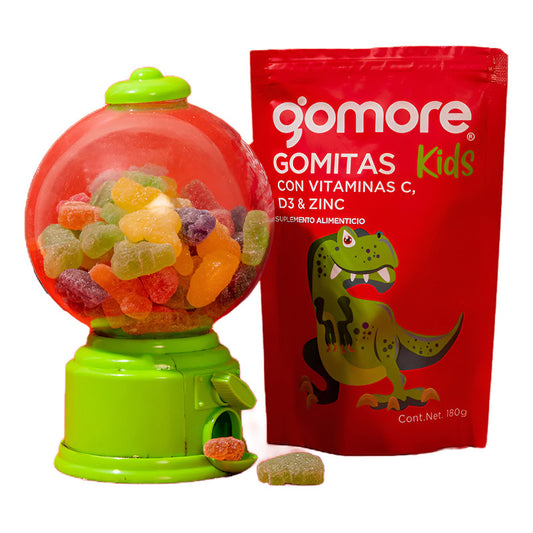 Go-more Kids Gomitas Vitamina C, D3 Y Zinc 180 G Sabor Sin Sabor
