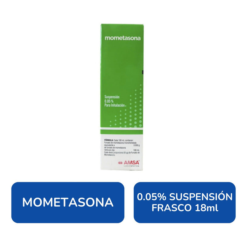 Mometasona Inhalación Nasal 0.05% 18 Ml Suspensión 140 Dosis