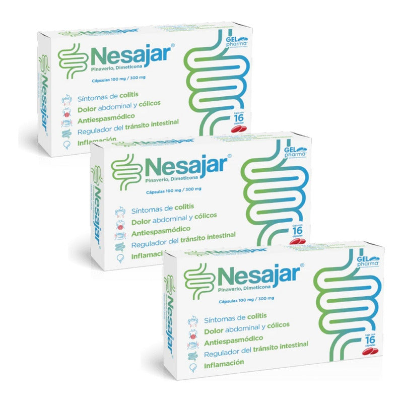 Nesajar Pinaverio Dimeticona 3 Cjs 16 Caps C/u Gelpharma
