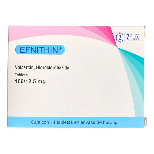 Efnithin Valsartán / Hidroclorotiazida 160/12.5 Mg Caja Con 14 Tabletas Zeux