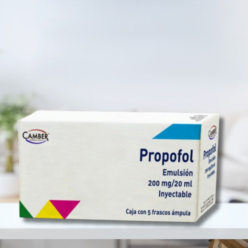 Propofol Emulsión 200mg/20ml Caja Con 5 Frascos Camber