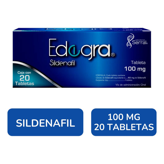 Edegra Sildenafil 100 Mg Caja Con 20 Tabletas Viagra