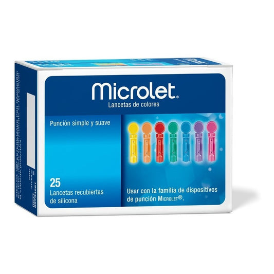 Contour Microlet Lancetas Caja Con 25 Lancetas