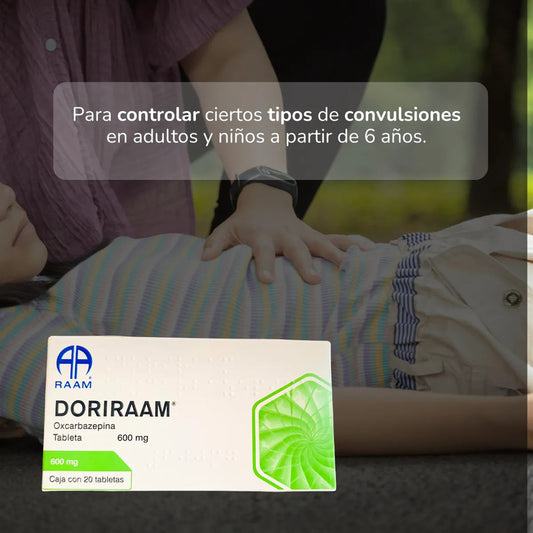 Doriraam Oxcarbazepina 600 Mg Caja Con 20 Tabletas Raam