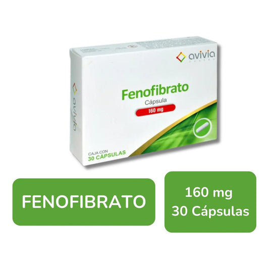 Fenofibrato 160 Mg Caja Con 30 Cápsulas Avivia