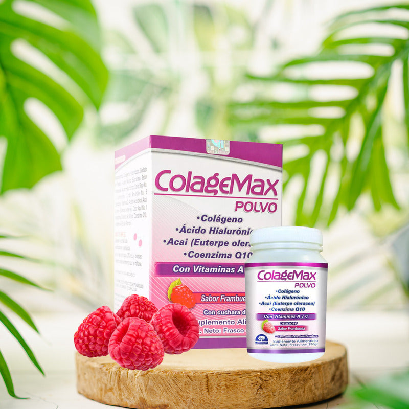 Colagemax Colágeno En Polvo Sabor Frambuesa 250 G Natutech Frambuesa
