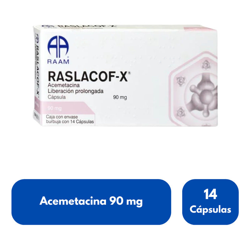 Acemetacina 90 Mg Raslacof Liberación Prolongada 14 Cápsulas