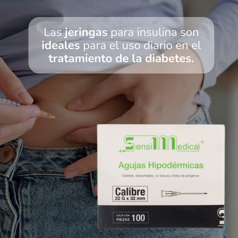 Jeringa De 1 Ml Con Aguja 22g X 32 Mm 100 Pzas Jayor 1 Ml