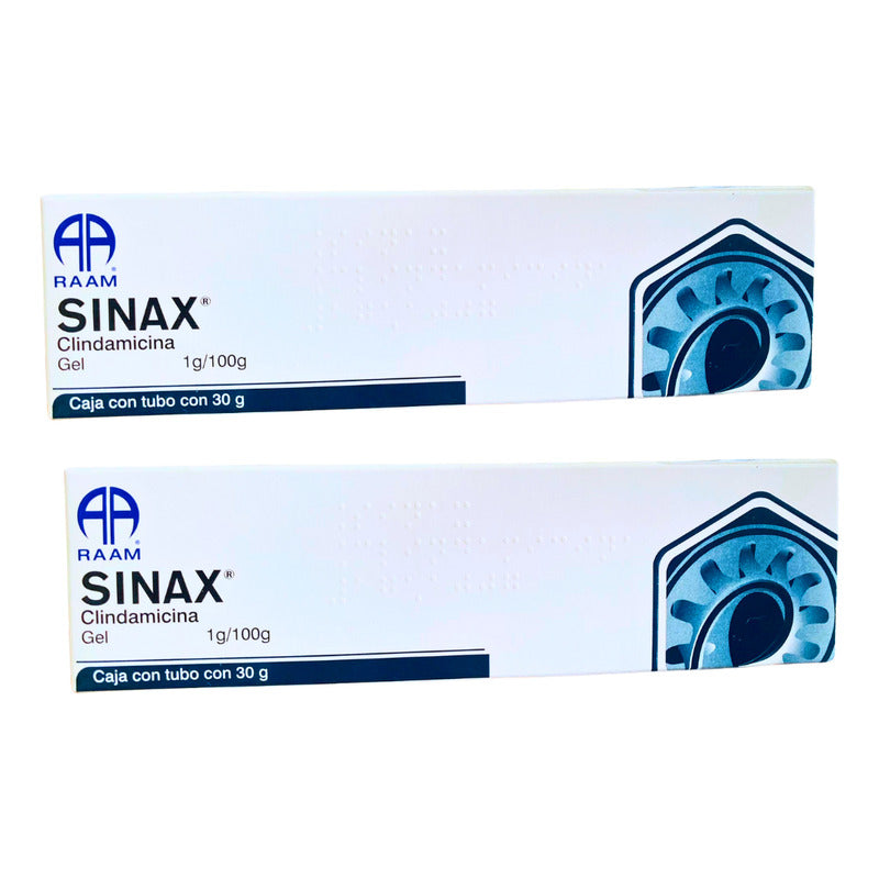 Sinax Clindamicina Gel 1g / 100g 2 Tubos Con 30 G C/u Raam