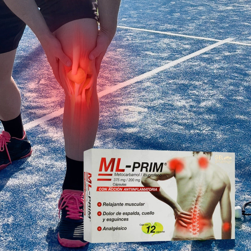 Gelpharma Ml-prim Metocarbamol/ibuprofeno 12 Caps 375/200 Mg