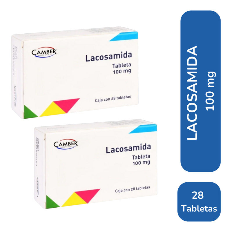 Lacosamida 100 Mg 2 Cajas 28 Tabletas C/u Camber
