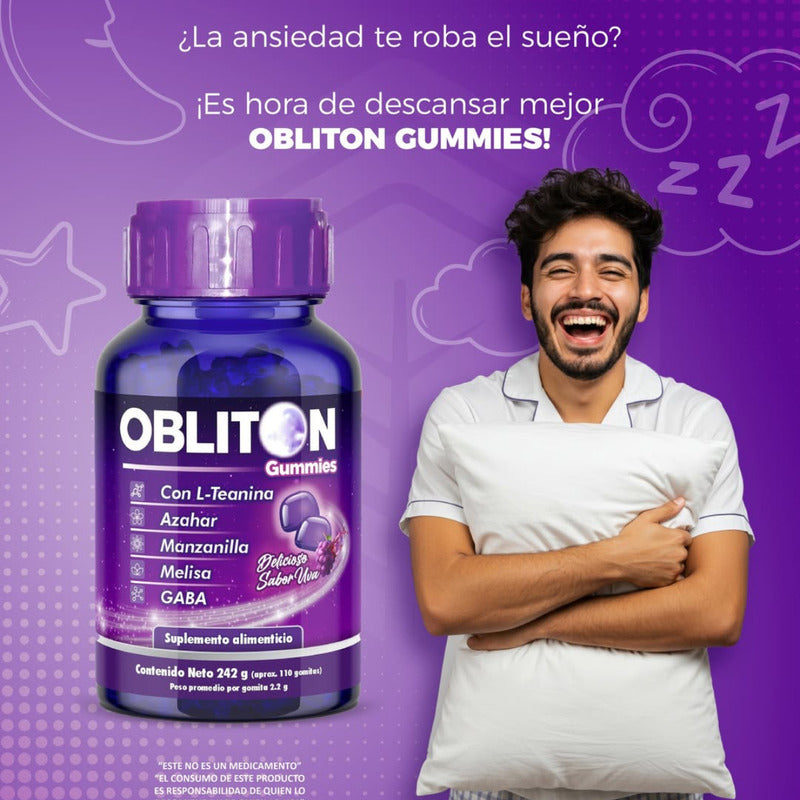 Obliton Gummies Frasco Con 110 Gomitas 242 G. Natutech Uva