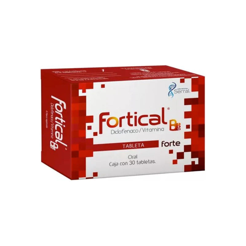 Fortical Forte C/30 Tab Diclofenaco/vitamina B1-b6-b12 Sabor Sin Sabor