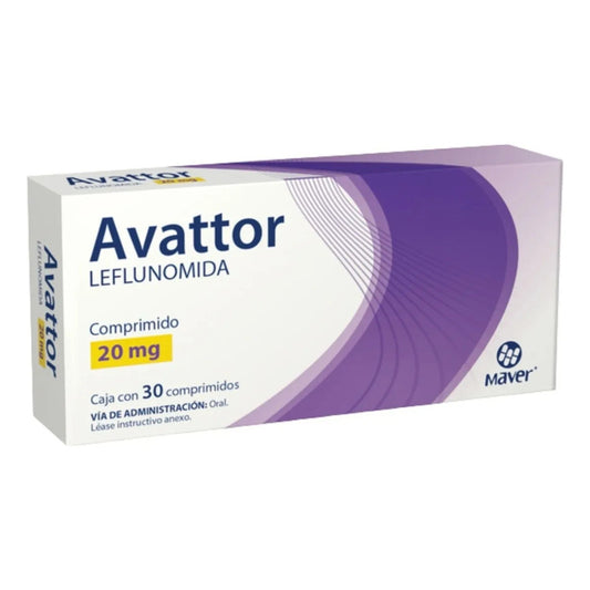 Avattor Leflunomida De 20mg Caja Con 30 Comprimidos