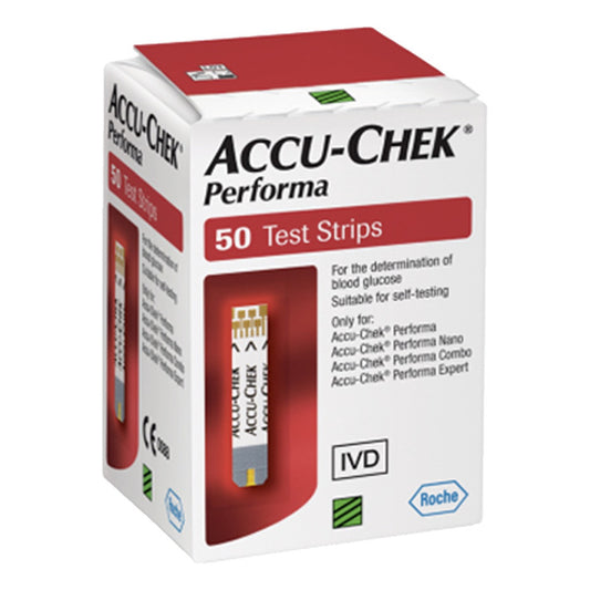 Tiras Reactivas Accu-chek Performa Caja Con 50 Unidades Rojo