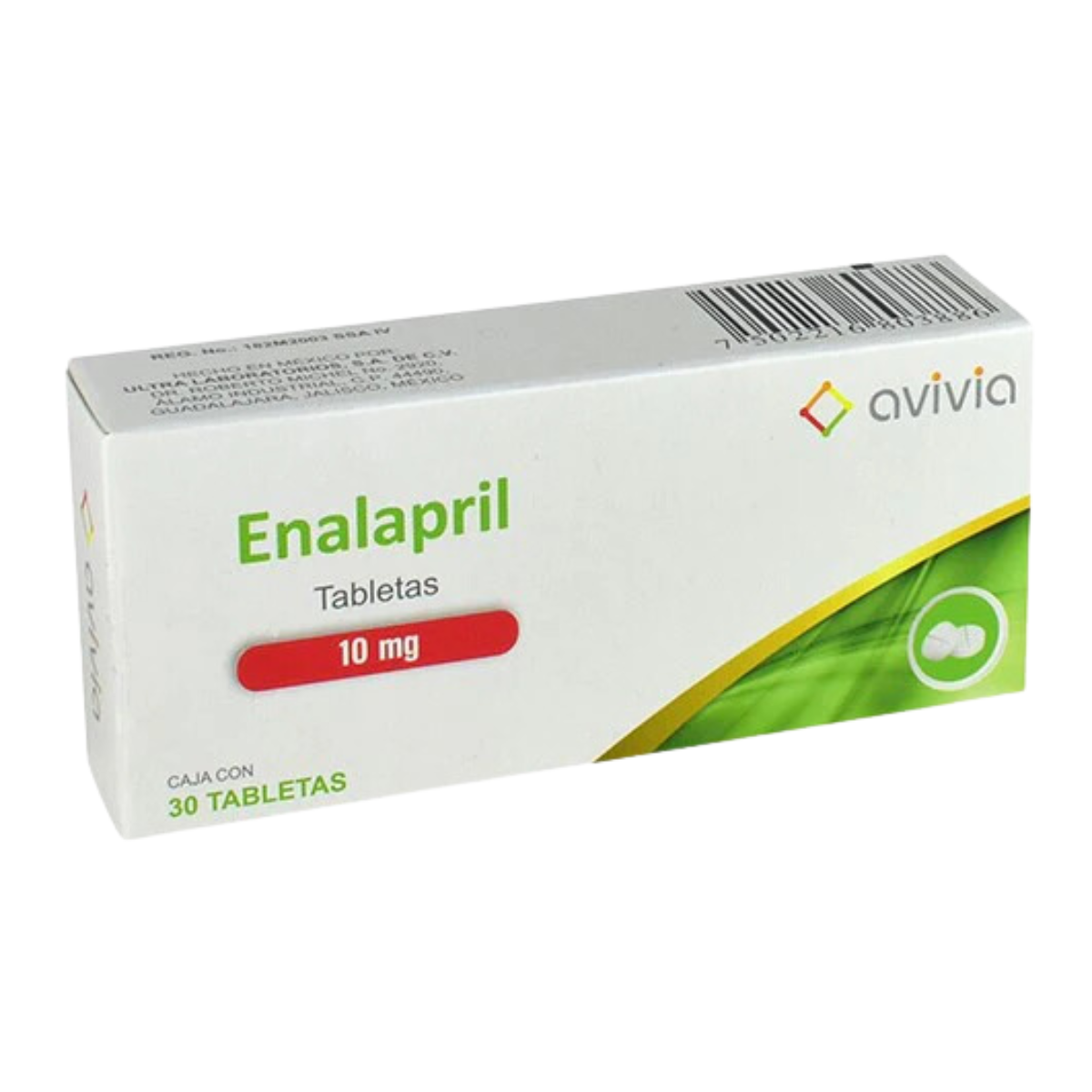 Avivia Enalapril 10 mg Caja con 30 Tabletas