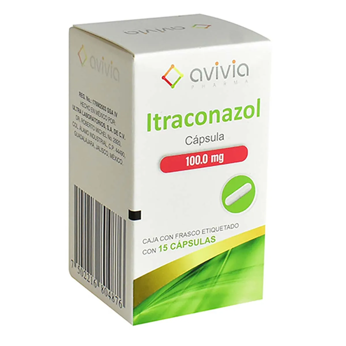 Avivia Itraconazol 100 mg Frasco con 15 Cápsulas