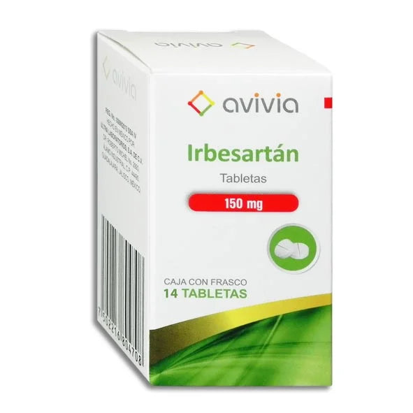 Avivia Irbesartán 150 Mg Frasco Con 14 Tabletas