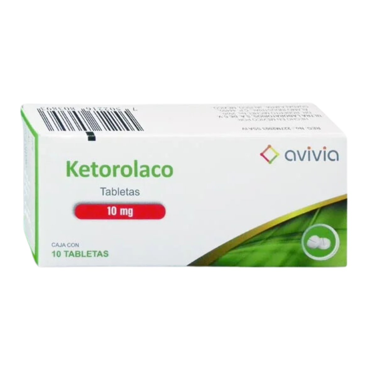 Avivia Ketorolaco 10 mg Frasco con 14 Tabletas