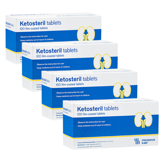 Fresenius Kabi Ketosteril 100 Tabletas 630 Mg 4 Cajas Sin Sabor