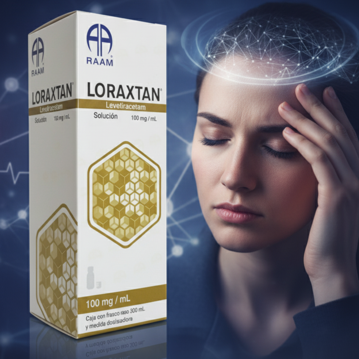 Loraxtan Levetiracetam Solución 100 mg / mL frasco Con 300 mL Raam
