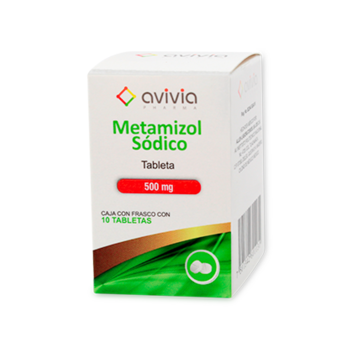 Avivia Metamizol Sódico 500 mg Frasco con 10 Tabletas