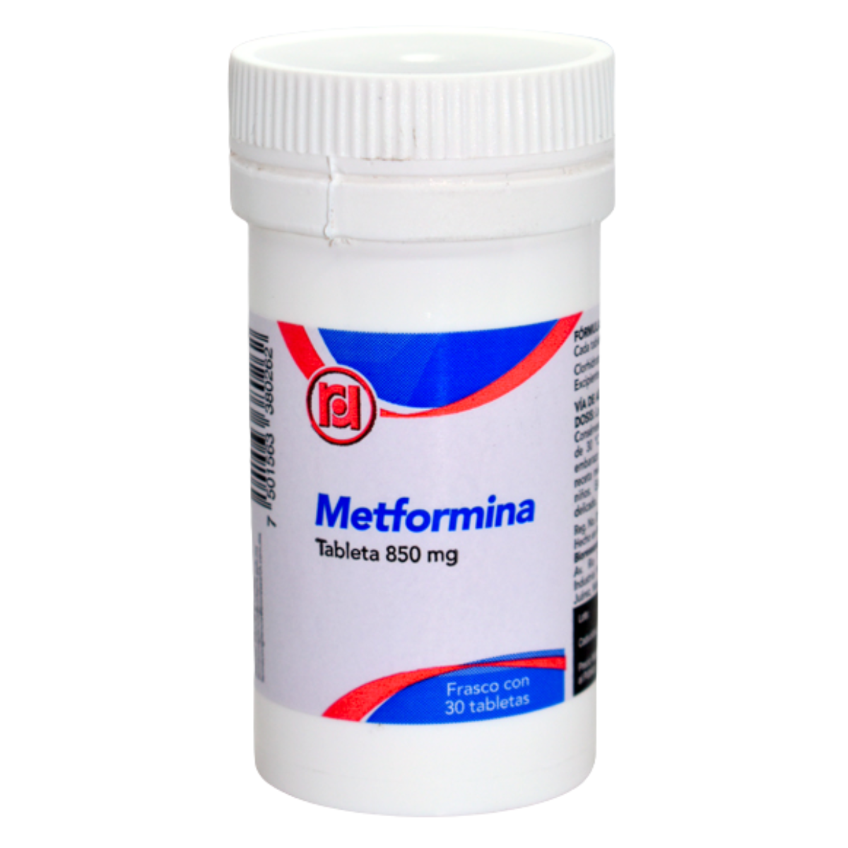Randall Metformina 850 mg Frasco con 30 Tabletas
