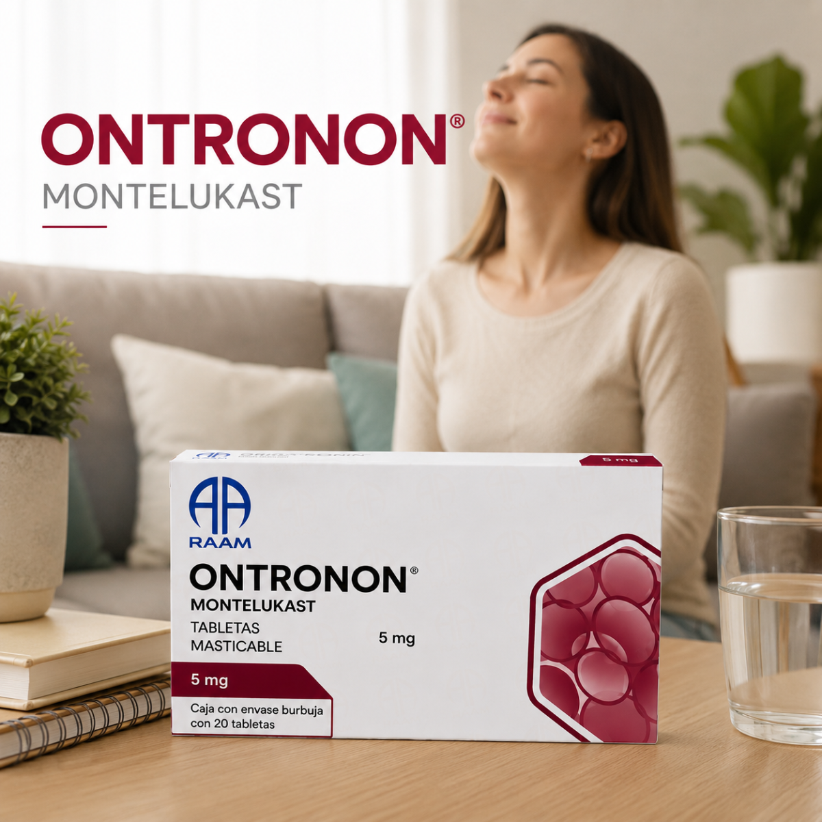 Ontronon Montelukast 5mg C/20 Tabletas Raam