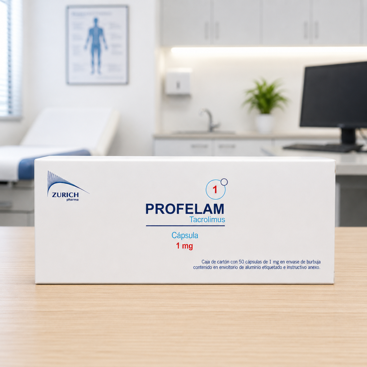 Profelam Tacrolimus 1 mg caja con 50 capsulas zurich