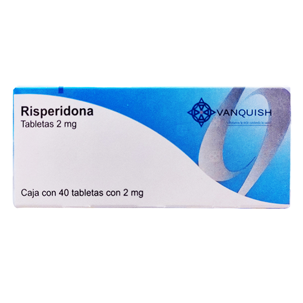 Risperidona 2 mg Caja con 40 Tabletas Vanquish