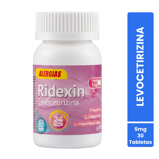 Ridexin Levocetirizina 5 Mg Frasco Con 30 Tabletas SBL Pharma