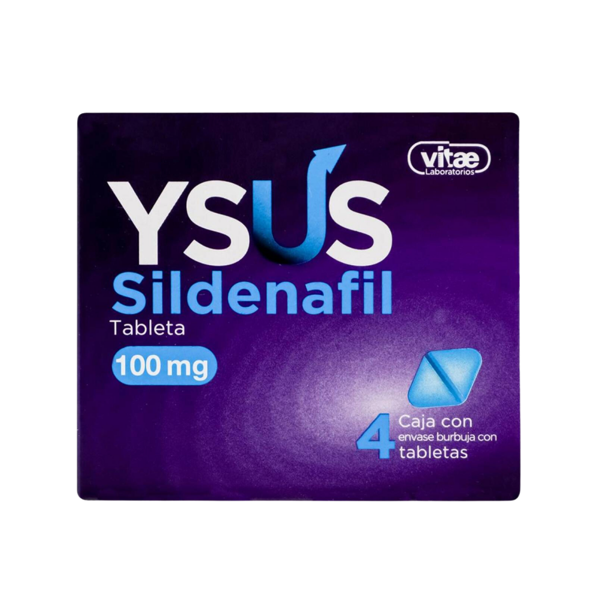Gelpharma Ysus Sildenafil 100 mg Caja con 4 Tabletas