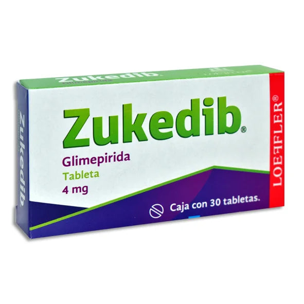 Loeffler Zukedib Glimepirida 4 Mg Caja Con 30 Tabletas