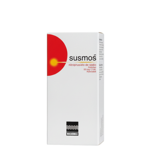 Susmos Nitroprusiato 50 Mg Inyectable 1 Frasco Con Funda