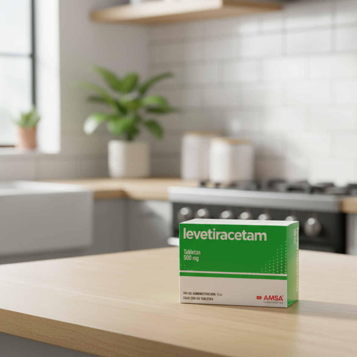 Levetiracetam 500 Mg Caja con 60 Tabletas Amsa