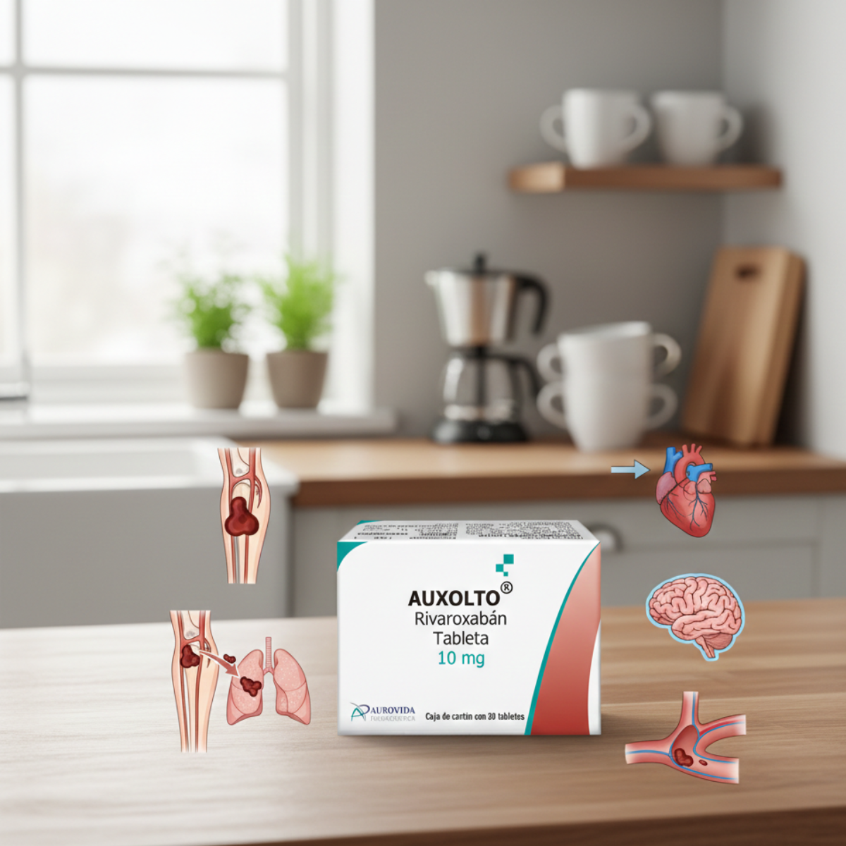Auxolto Rivaroxaban Caja Con 30 Tabs. 10 Mg Aurovida