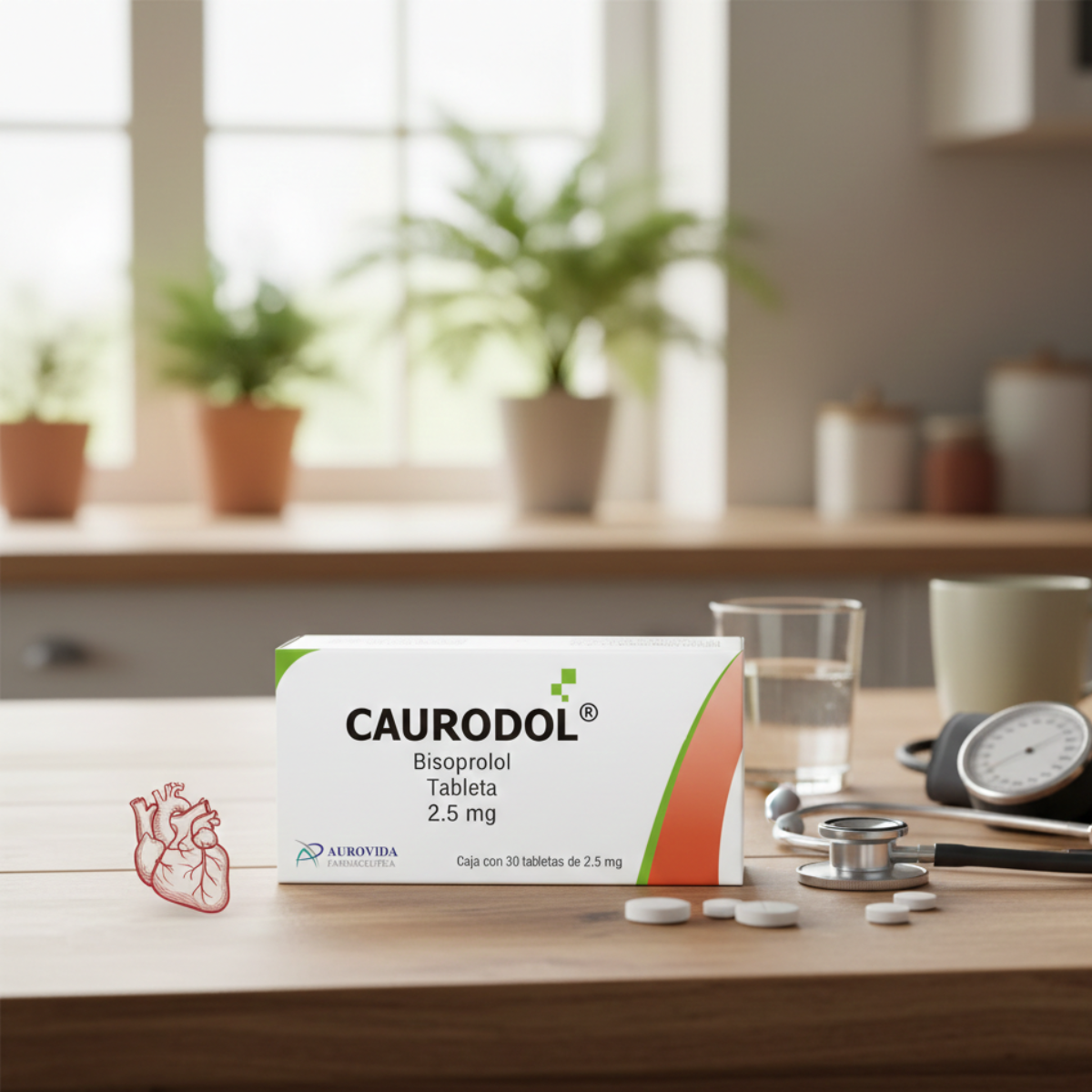 Caurodol Bisoprolol Caja Con 30 Tabs. 2.5 Mg Aurovida