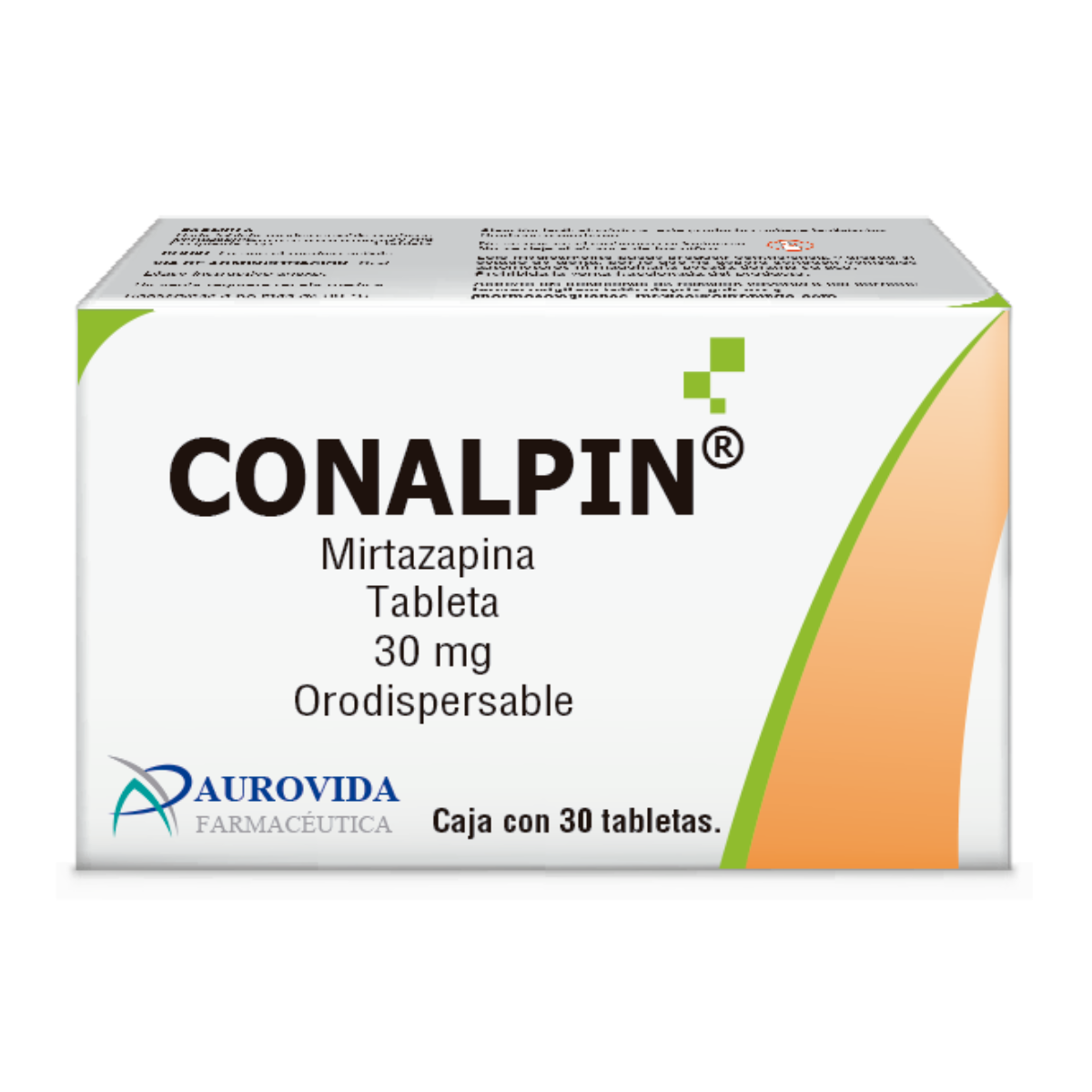 Conalpin Mirtazapina 30 Mg Caja Con 30 Tabletas Orodispersable Aurovida