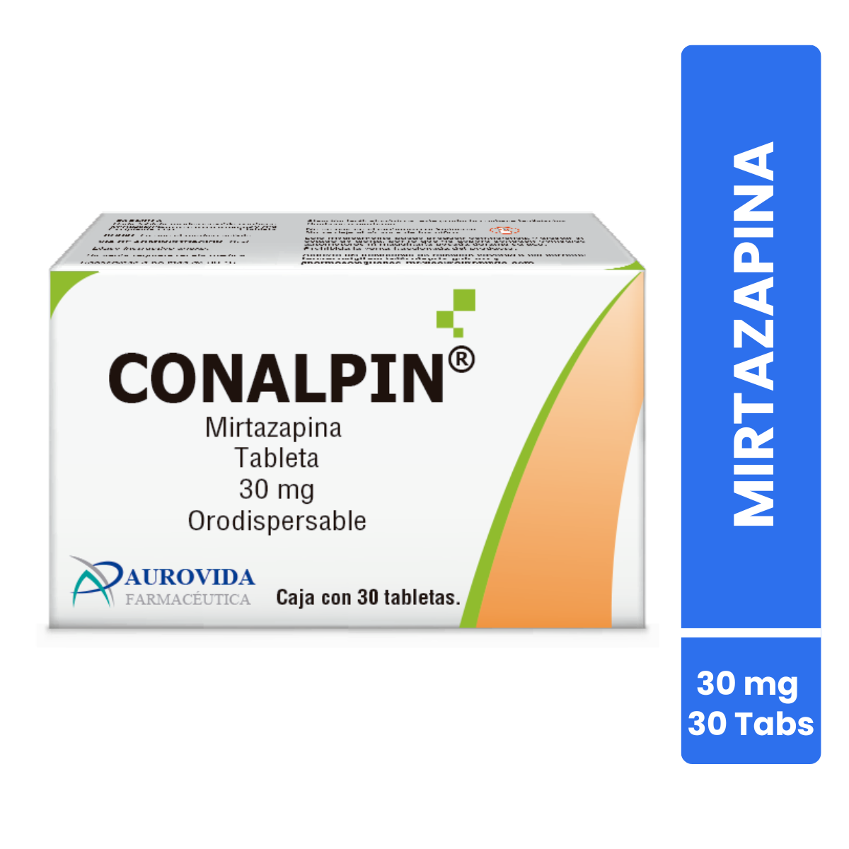 Conalpin Mirtazapina 30 Mg Caja Con 30 Tabletas Orodispersable Aurovida